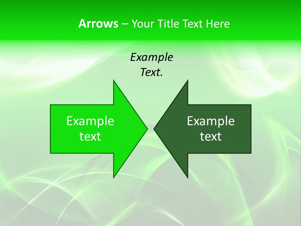 A Green And White Abstract Background With Waves PowerPoint Template