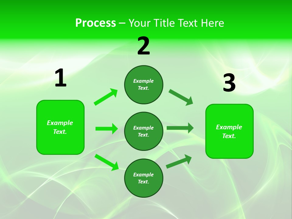 A Green And White Abstract Background With Waves PowerPoint Template