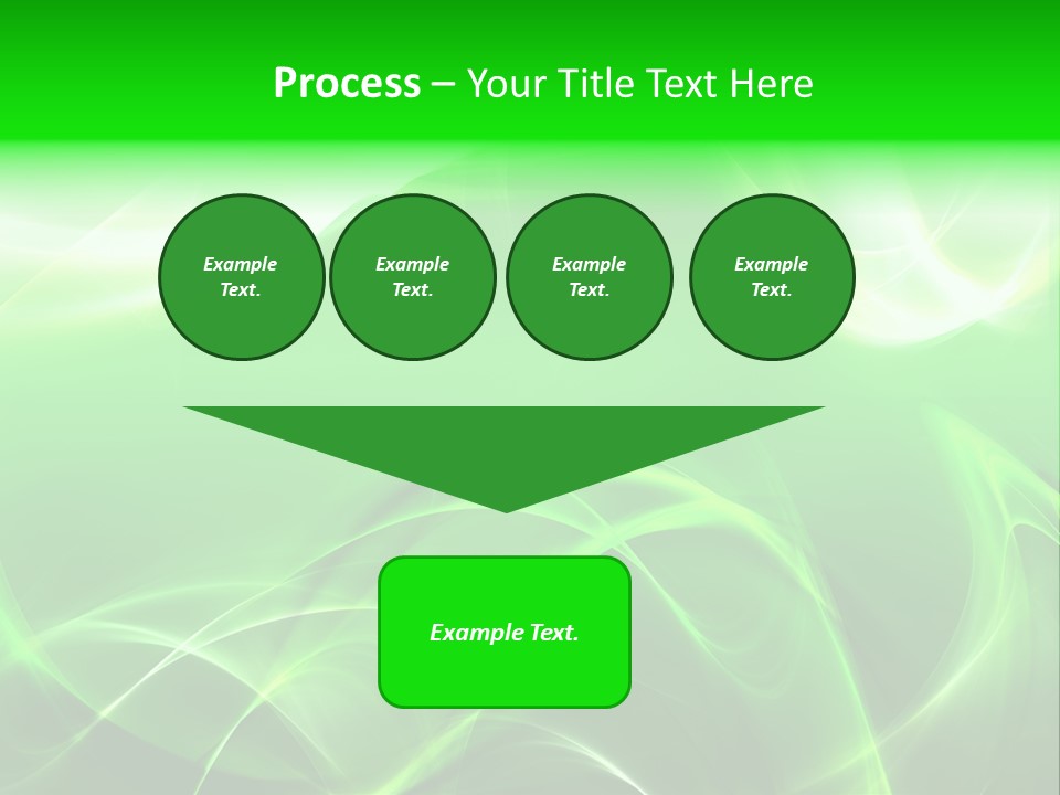 A Green And White Abstract Background With Waves PowerPoint Template