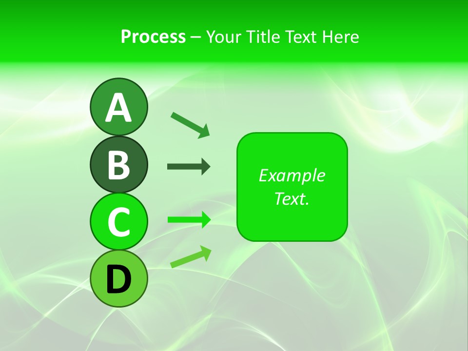 A Green And White Abstract Background With Waves PowerPoint Template