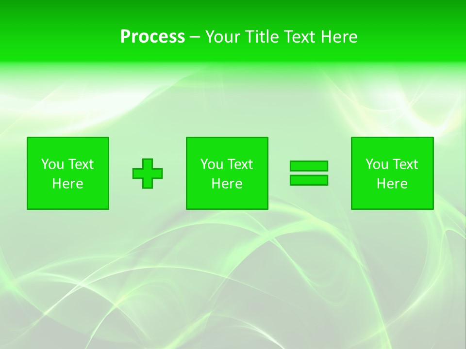 A Green And White Abstract Background With Waves PowerPoint Template