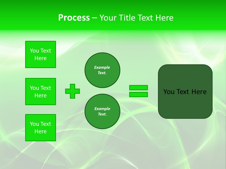 A Green And White Abstract Background With Waves PowerPoint Template