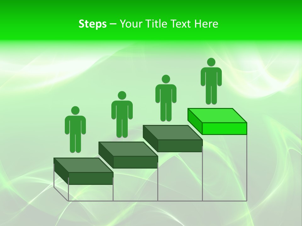 A Green And White Abstract Background With Waves PowerPoint Template