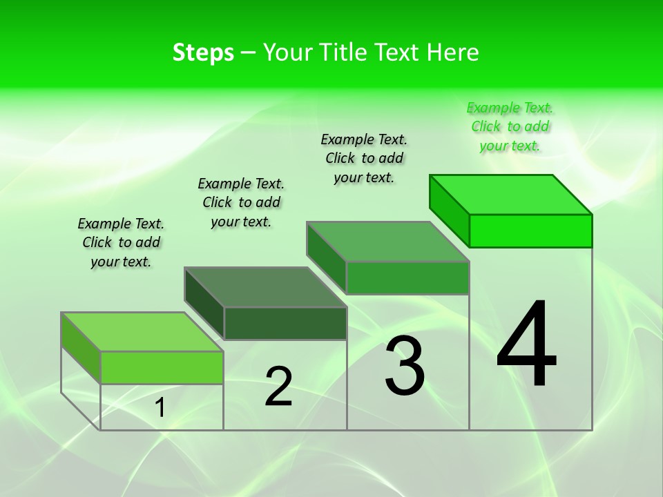 A Green And White Abstract Background With Waves PowerPoint Template