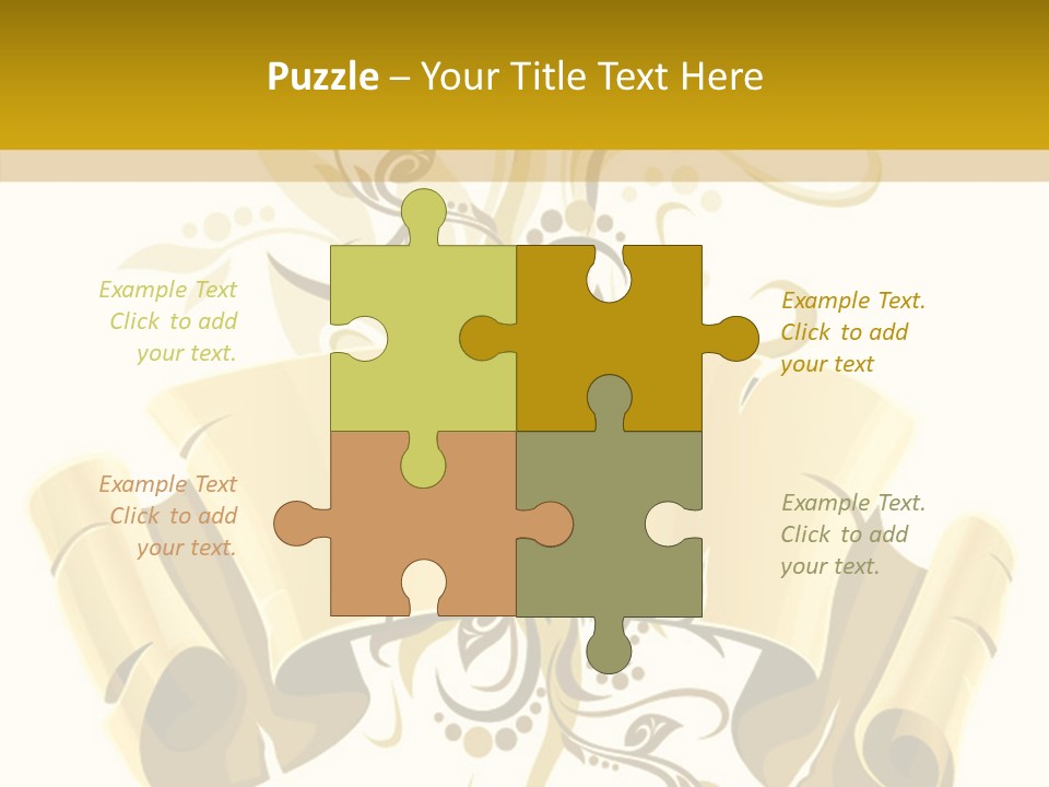 Letter Lacerated Illustration PowerPoint Template