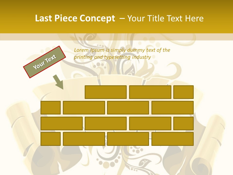 Letter Lacerated Illustration PowerPoint Template