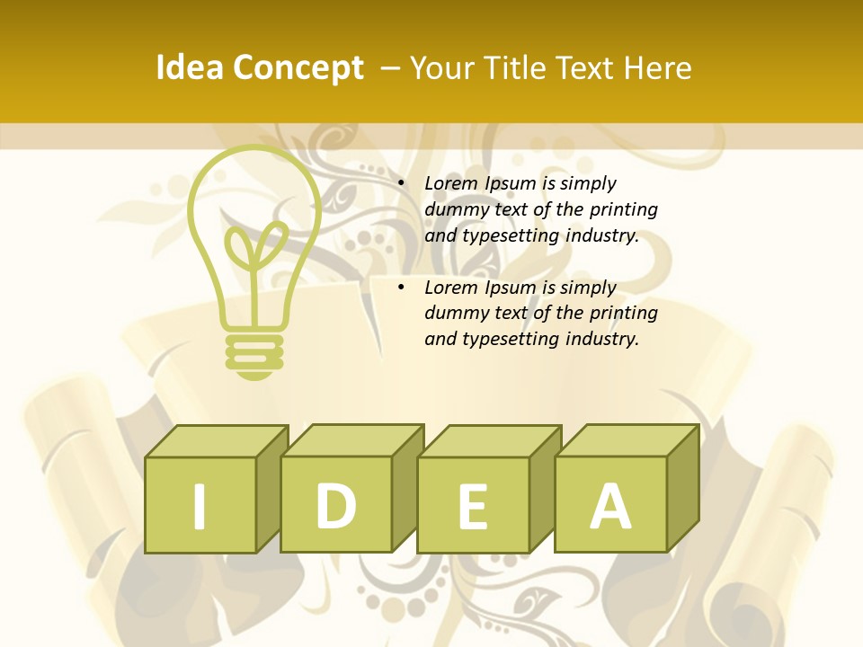 Letter Lacerated Illustration PowerPoint Template