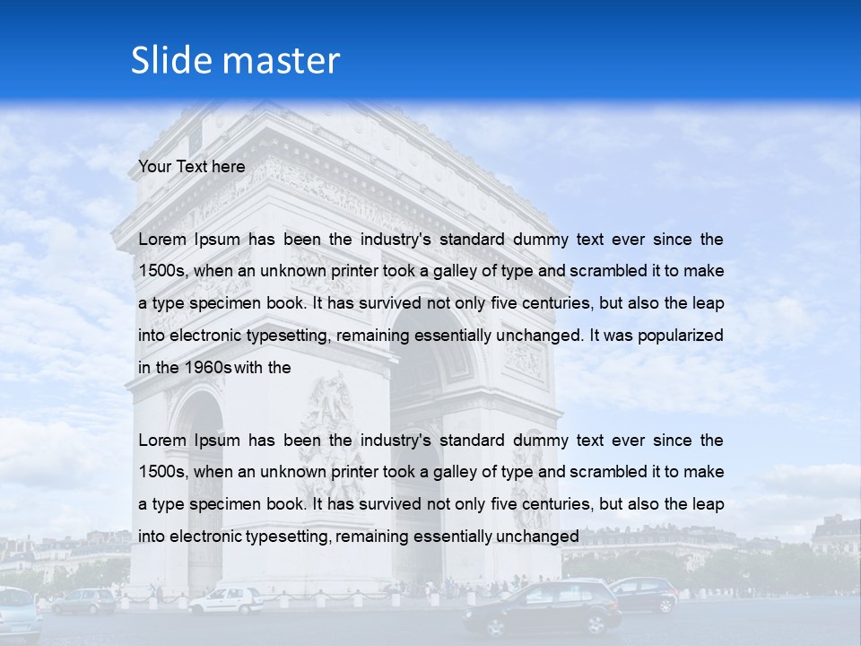 Triumphal Statue Ornate PowerPoint Template