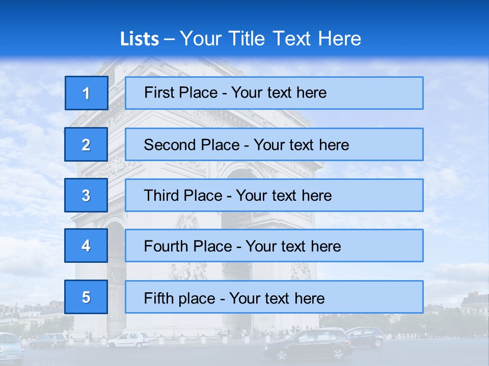 Triumphal Statue Ornate PowerPoint Template