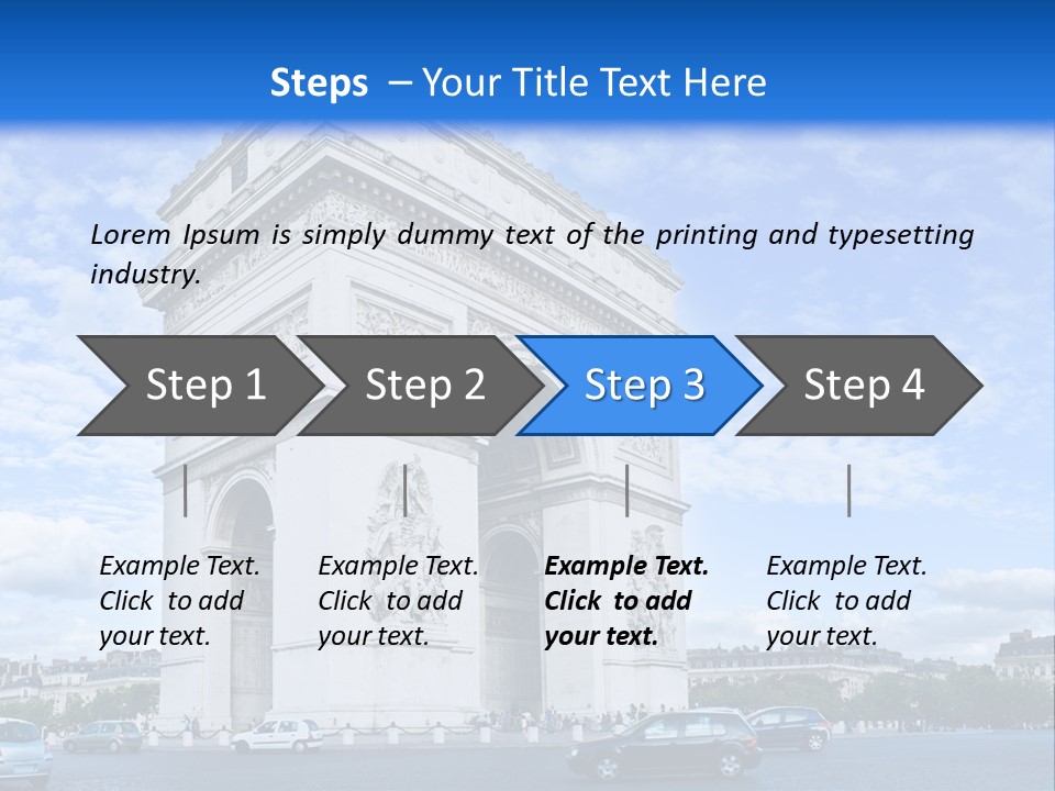 Triumphal Statue Ornate PowerPoint Template