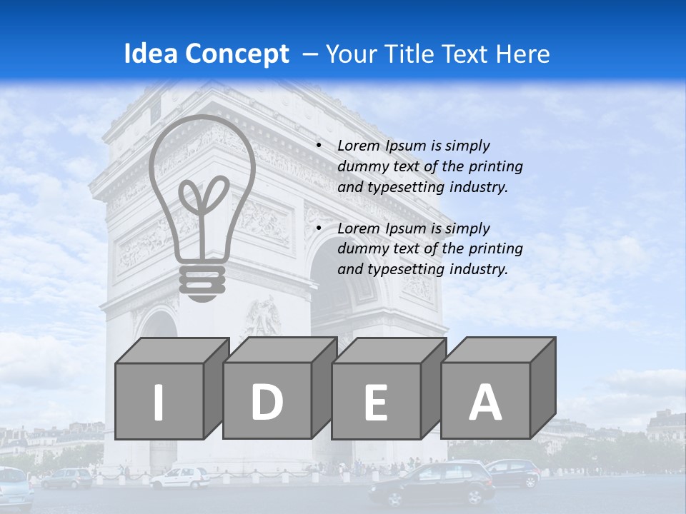 Triumphal Statue Ornate PowerPoint Template