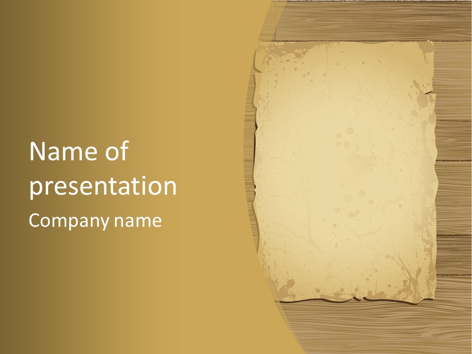 Paper Wooden Wood PowerPoint Template