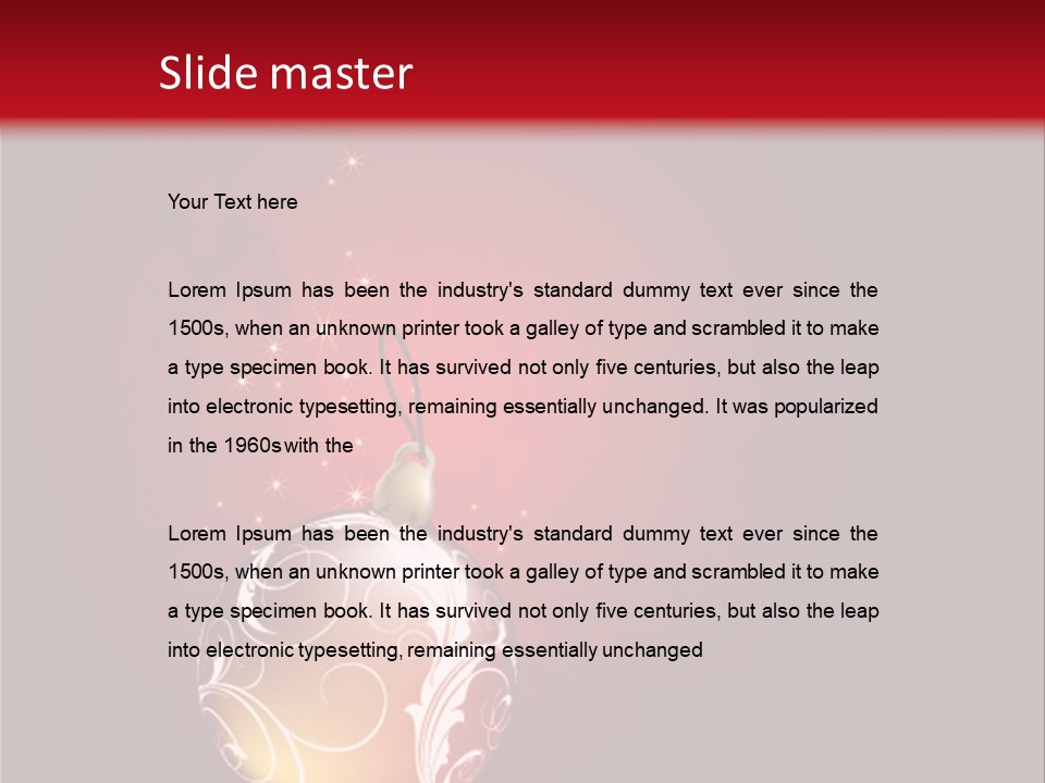 Xmas Ornament Holiday PowerPoint Template