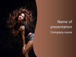 Caucasian Dance Body PowerPoint Template