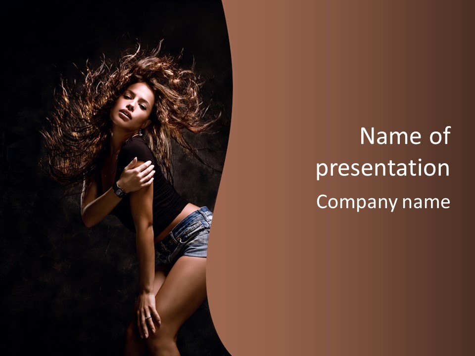 Caucasian Dance Body PowerPoint Template