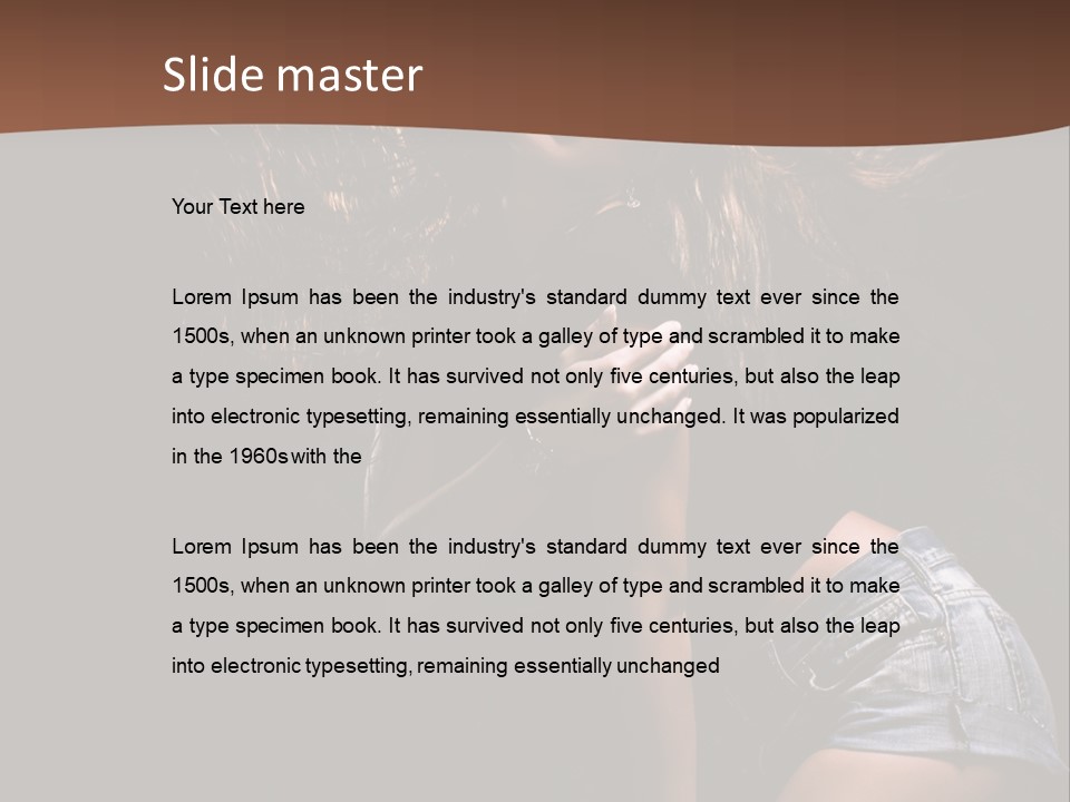 Caucasian Dance Body PowerPoint Template