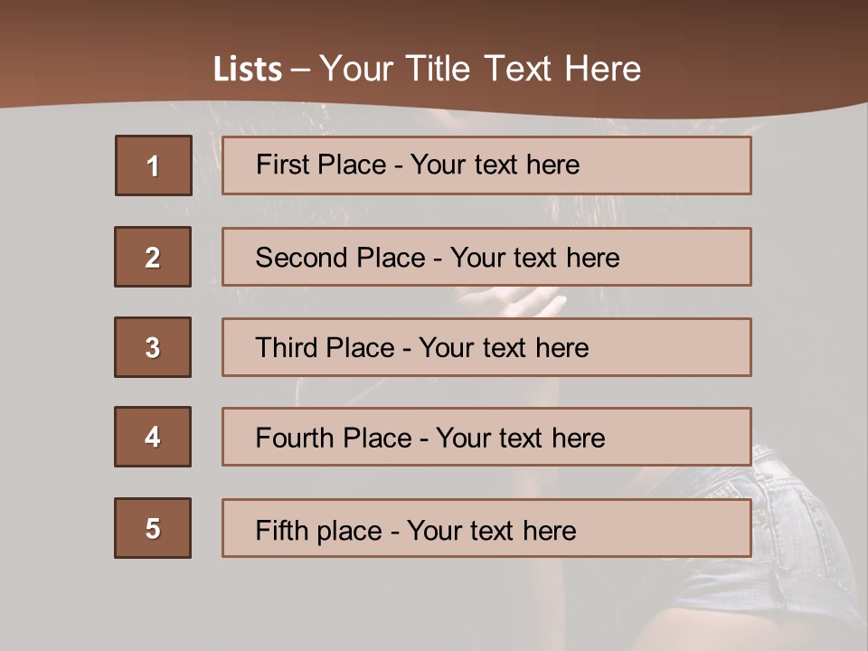 Caucasian Dance Body PowerPoint Template