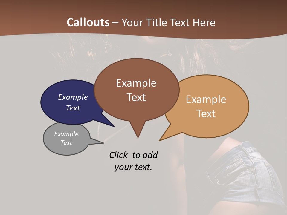 Caucasian Dance Body PowerPoint Template