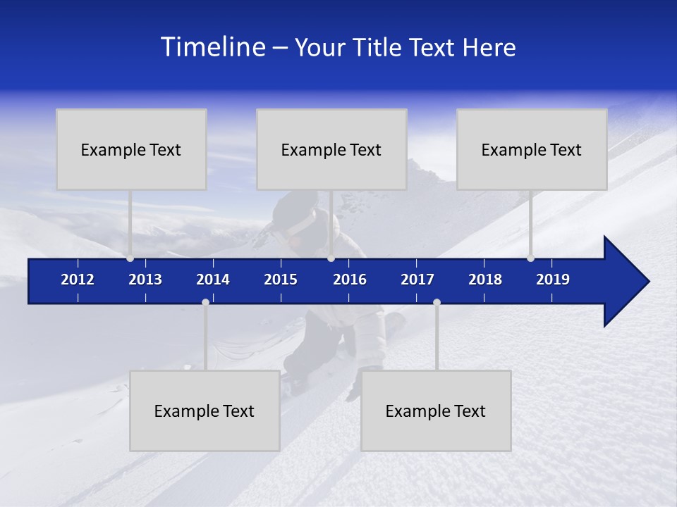 Snowboarding Zealand Board PowerPoint Template