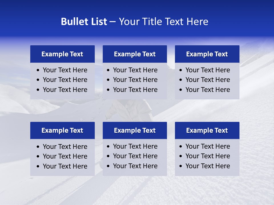 Snowboarding Zealand Board PowerPoint Template