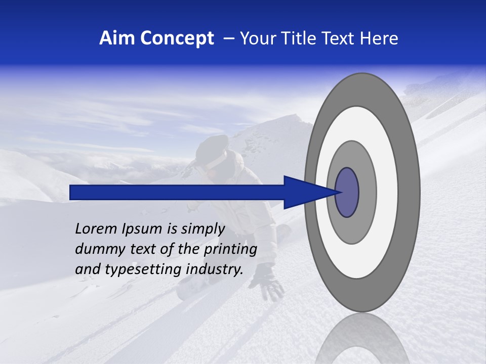 Snowboarding Zealand Board PowerPoint Template