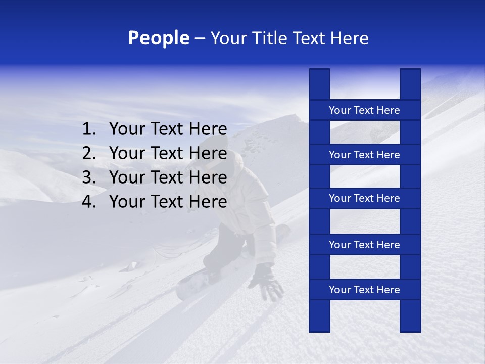 Snowboarding Zealand Board PowerPoint Template