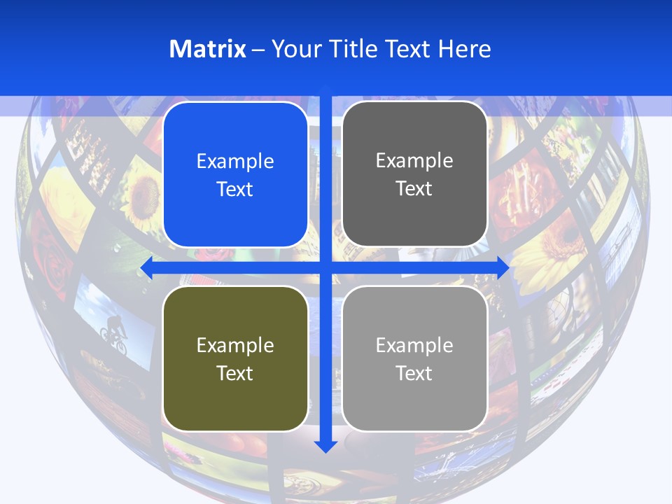 A Colorful Globe With Many Different Images On It PowerPoint Template