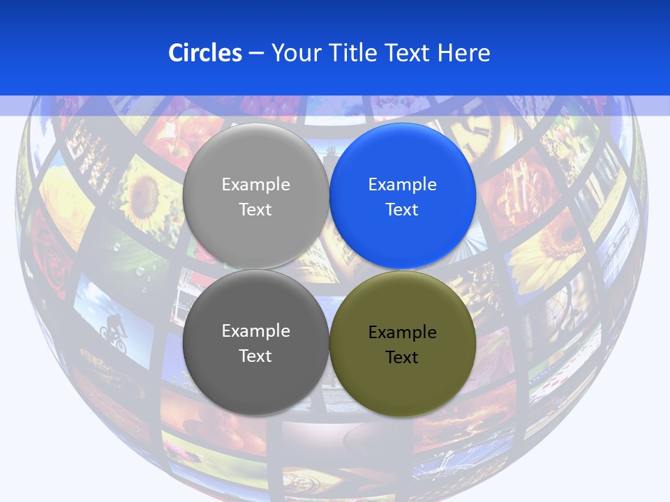 A Colorful Globe With Many Different Images On It PowerPoint Template