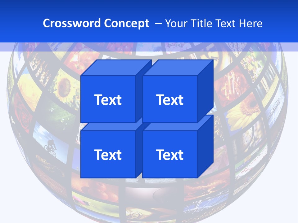 A Colorful Globe With Many Different Images On It PowerPoint Template