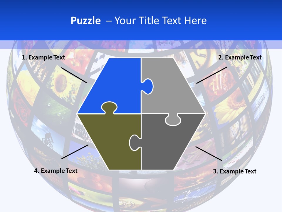 A Colorful Globe With Many Different Images On It PowerPoint Template