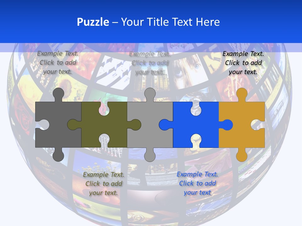 A Colorful Globe With Many Different Images On It PowerPoint Template