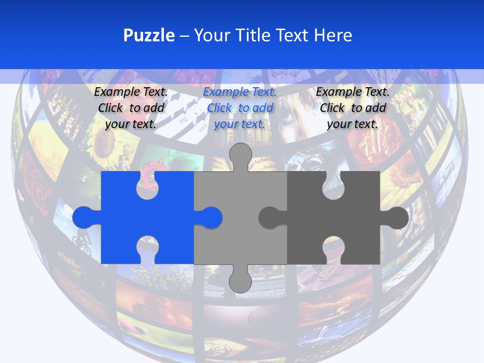 A Colorful Globe With Many Different Images On It PowerPoint Template