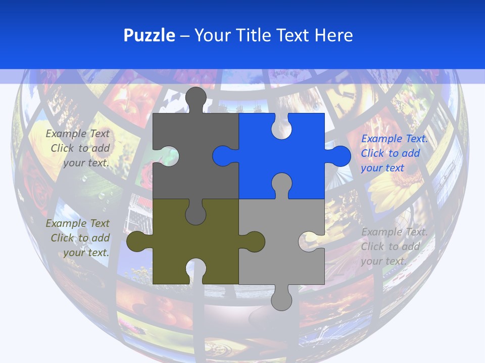 A Colorful Globe With Many Different Images On It PowerPoint Template