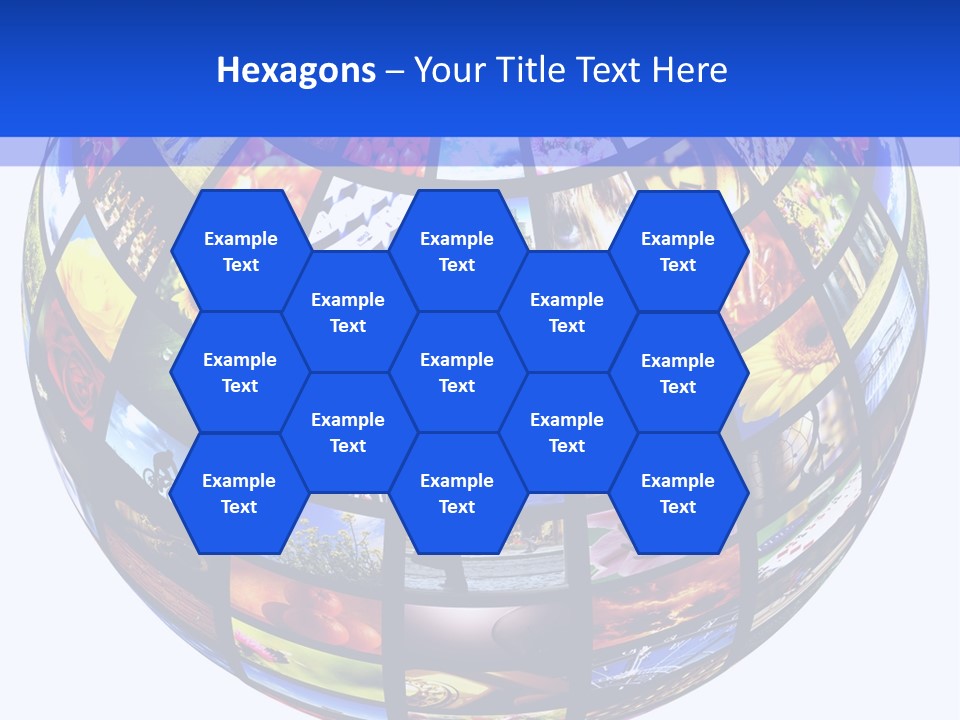 A Colorful Globe With Many Different Images On It PowerPoint Template