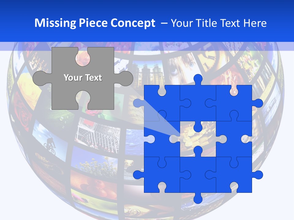 A Colorful Globe With Many Different Images On It PowerPoint Template