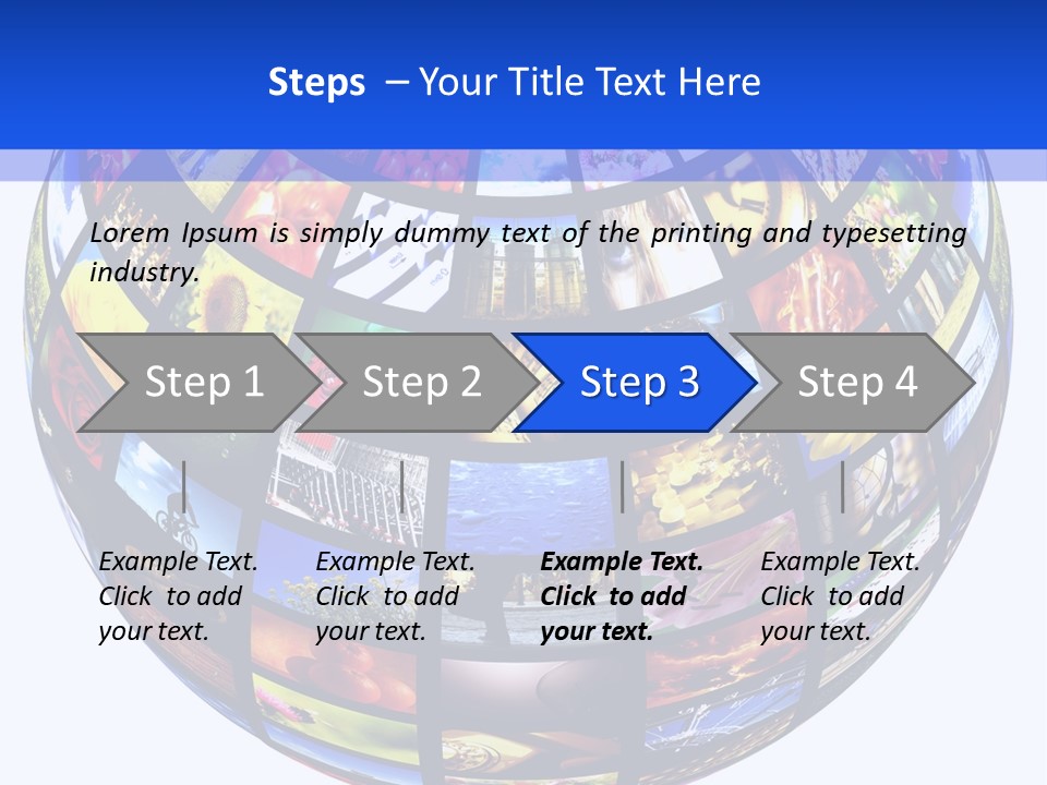 A Colorful Globe With Many Different Images On It PowerPoint Template