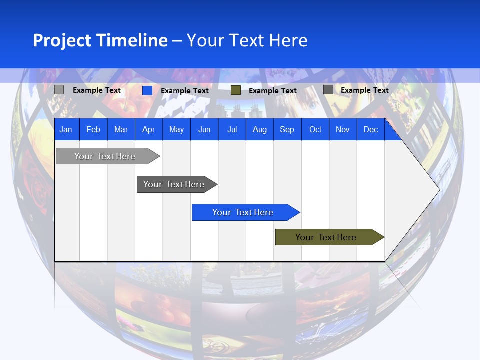 A Colorful Globe With Many Different Images On It PowerPoint Template
