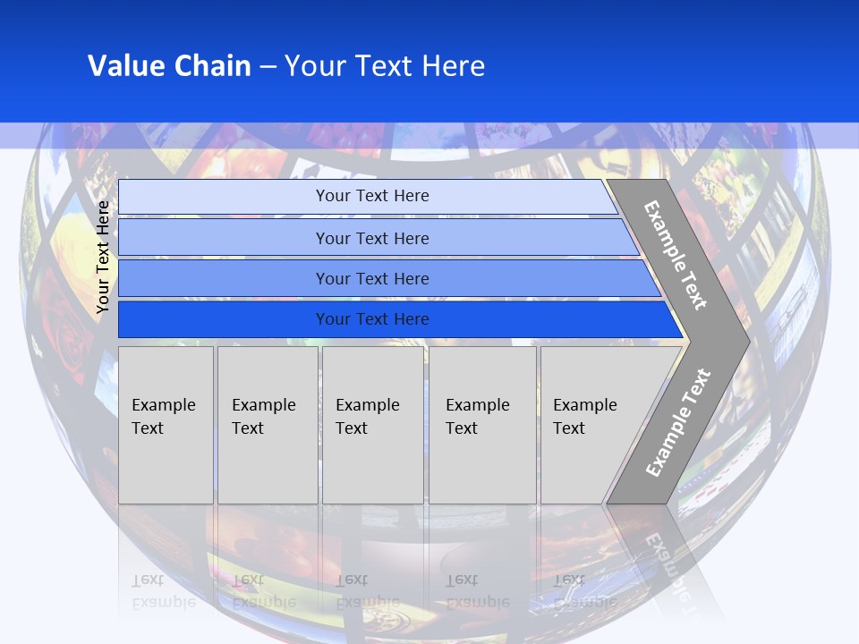 A Colorful Globe With Many Different Images On It PowerPoint Template