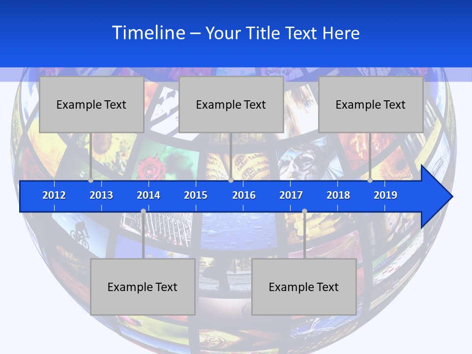 A Colorful Globe With Many Different Images On It PowerPoint Template