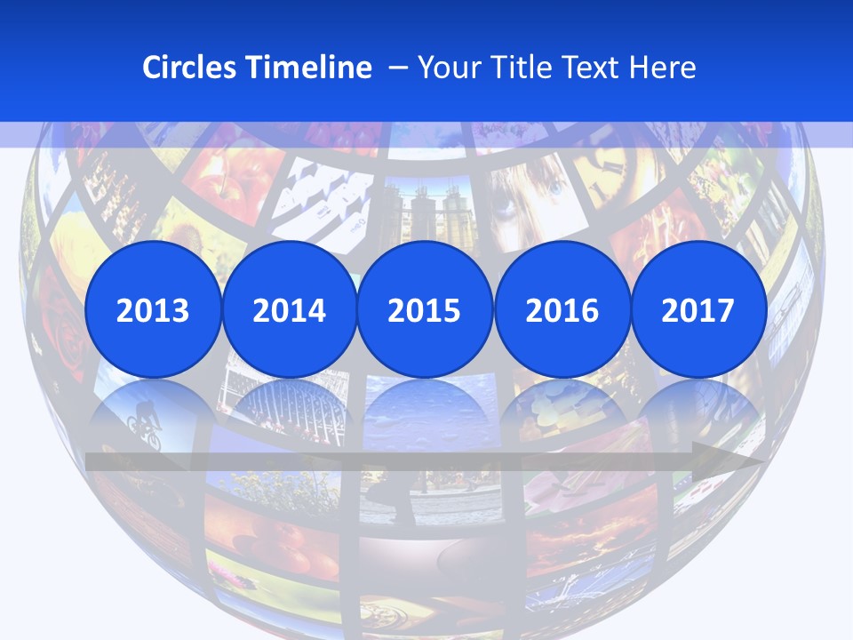 A Colorful Globe With Many Different Images On It PowerPoint Template