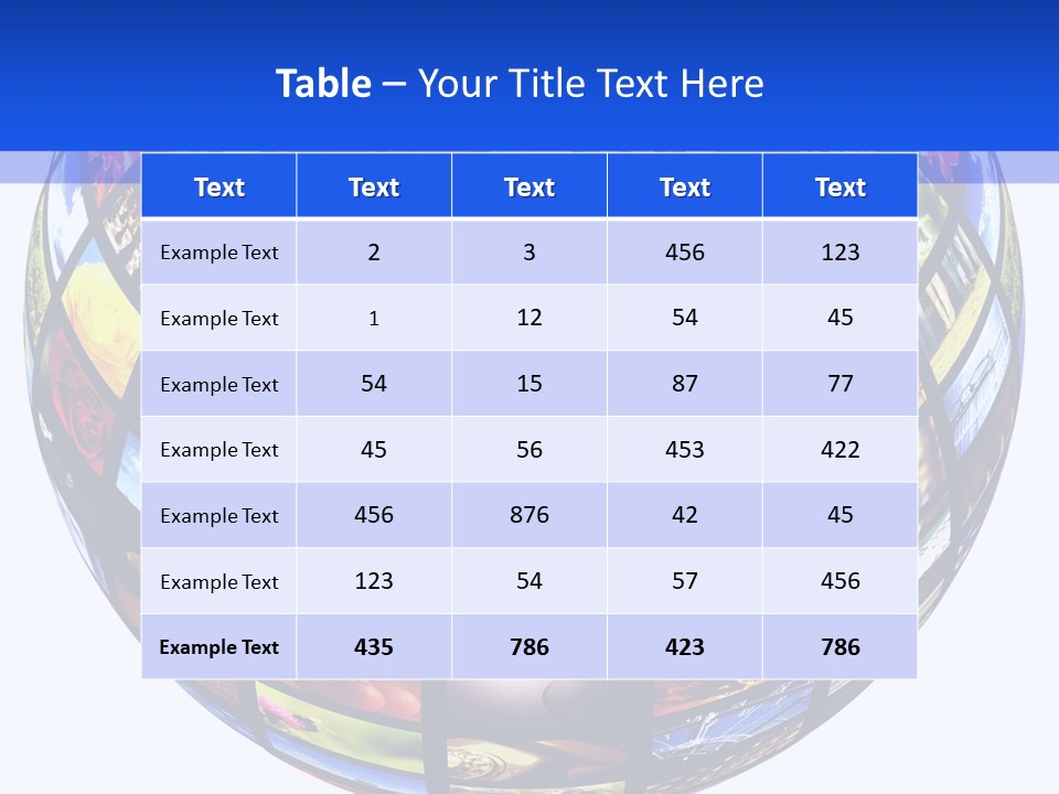 A Colorful Globe With Many Different Images On It PowerPoint Template