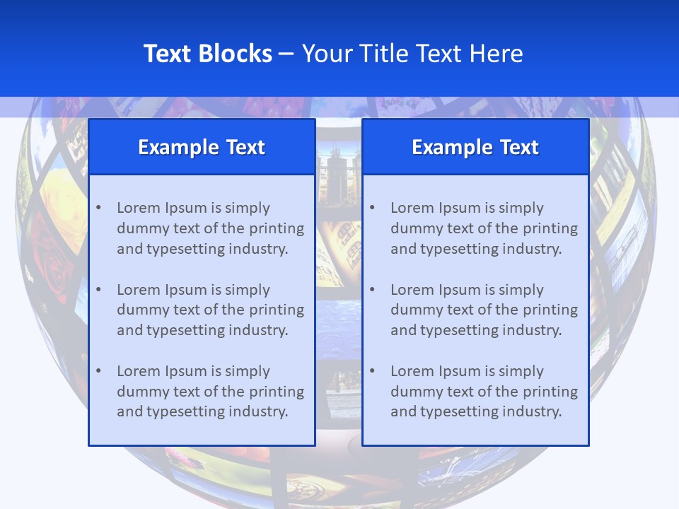 A Colorful Globe With Many Different Images On It PowerPoint Template