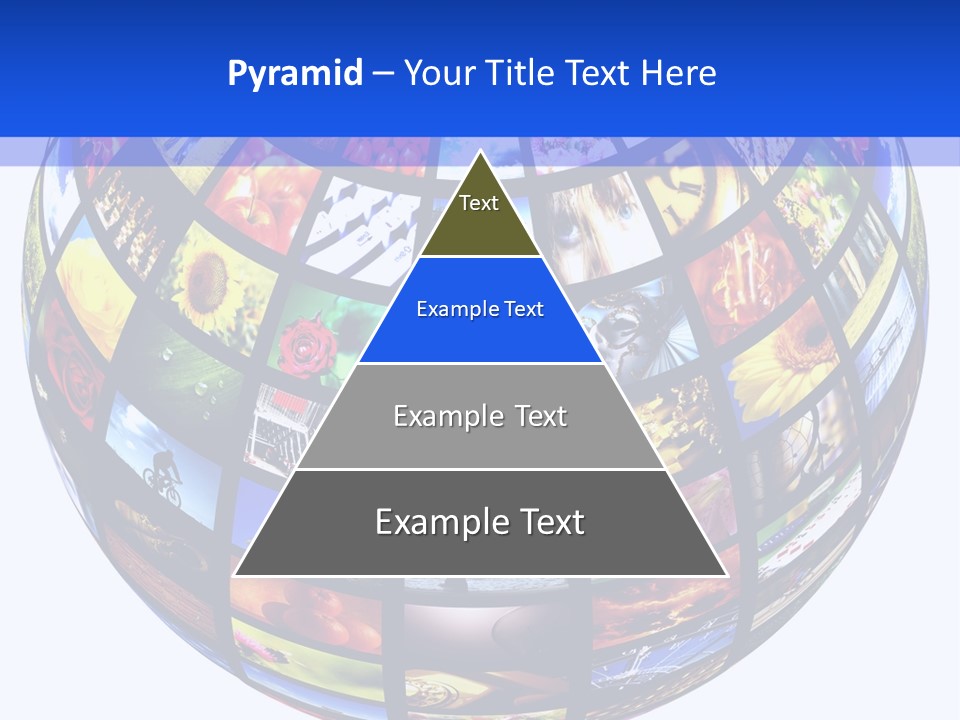 A Colorful Globe With Many Different Images On It PowerPoint Template