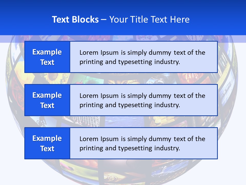 A Colorful Globe With Many Different Images On It PowerPoint Template