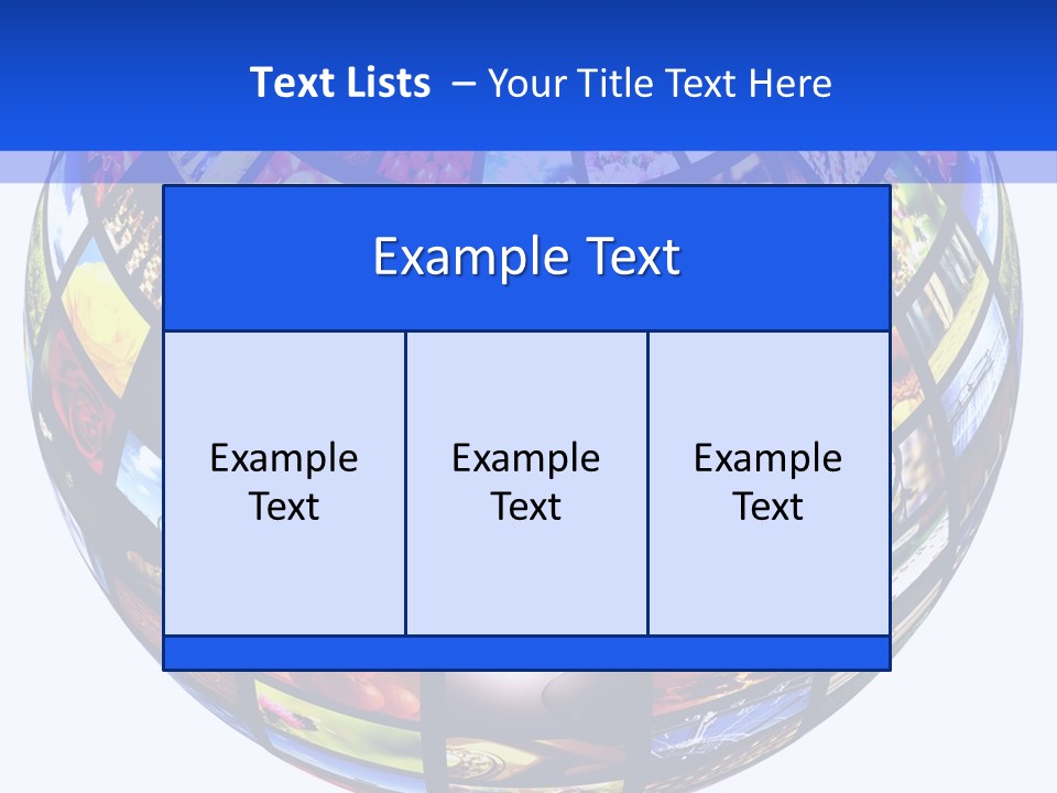 A Colorful Globe With Many Different Images On It PowerPoint Template