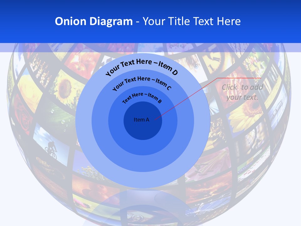 A Colorful Globe With Many Different Images On It PowerPoint Template