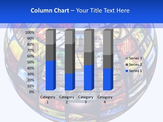 A Colorful Globe With Many Different Images On It PowerPoint Template