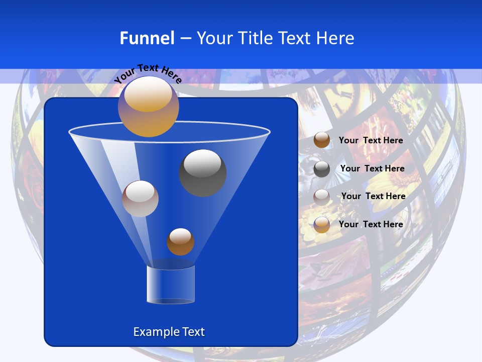 A Colorful Globe With Many Different Images On It PowerPoint Template