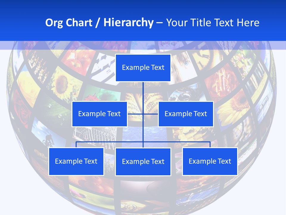 A Colorful Globe With Many Different Images On It PowerPoint Template