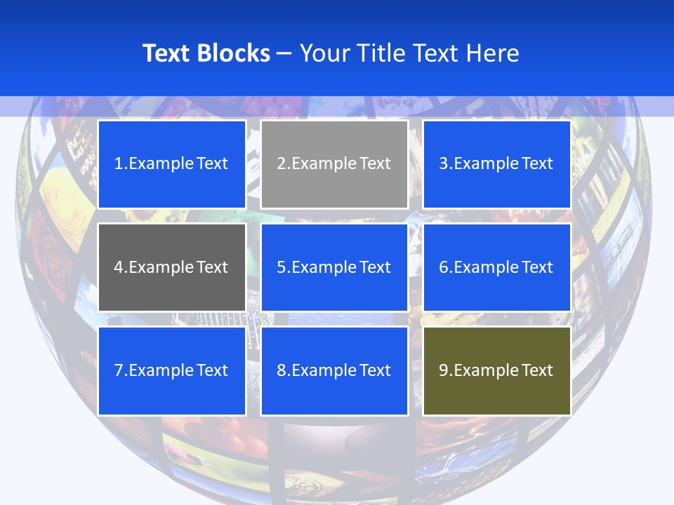 A Colorful Globe With Many Different Images On It PowerPoint Template
